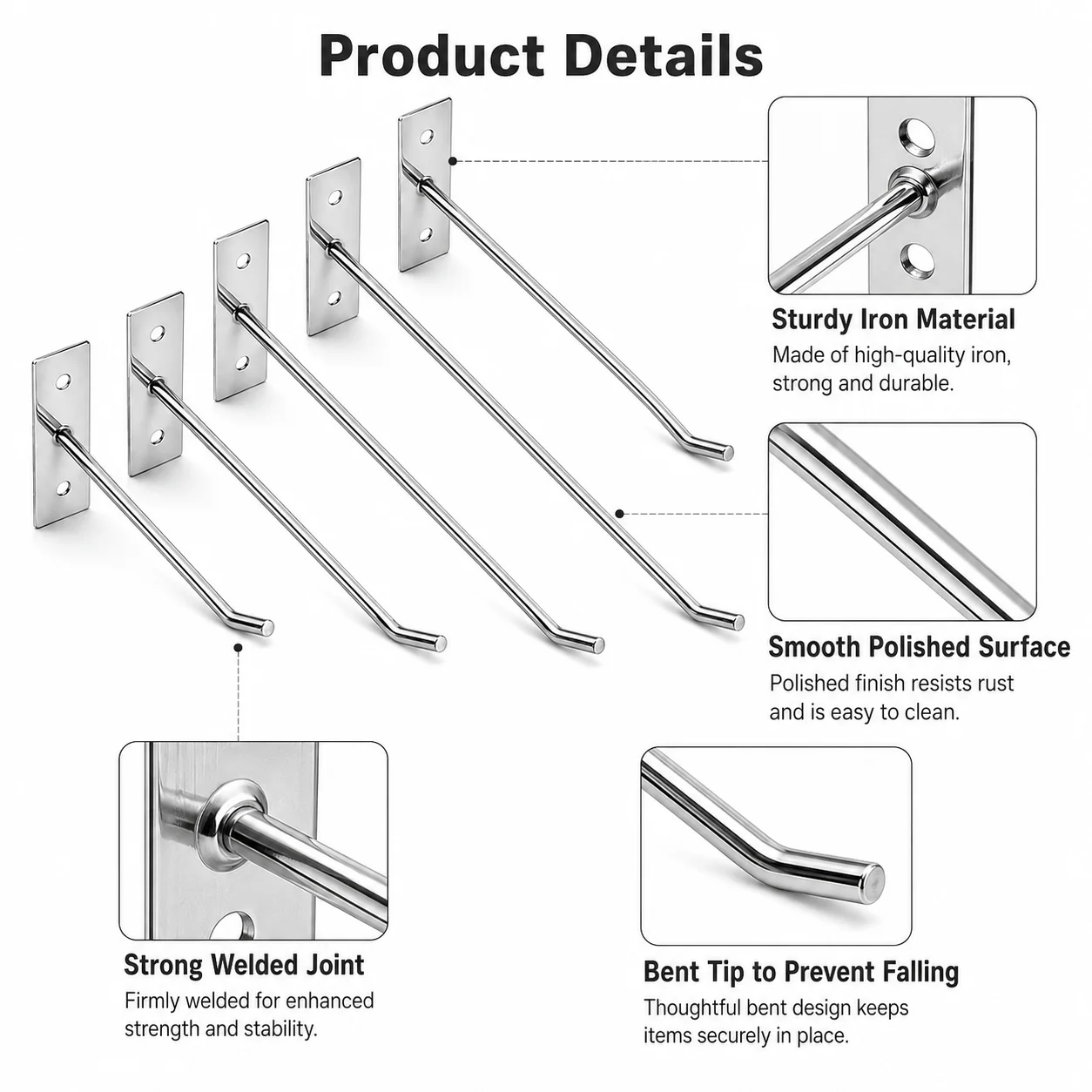 5-25Pcs Wall Mounted Hook With - đánh giá và giá Kitchen Appliances Cabinet