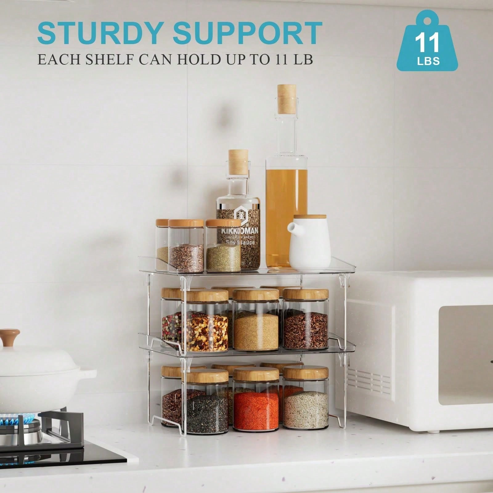 2 Pcs Cabinet Organizer Shelf, - đánh giá và giá Kitchen Appliances Cabinet