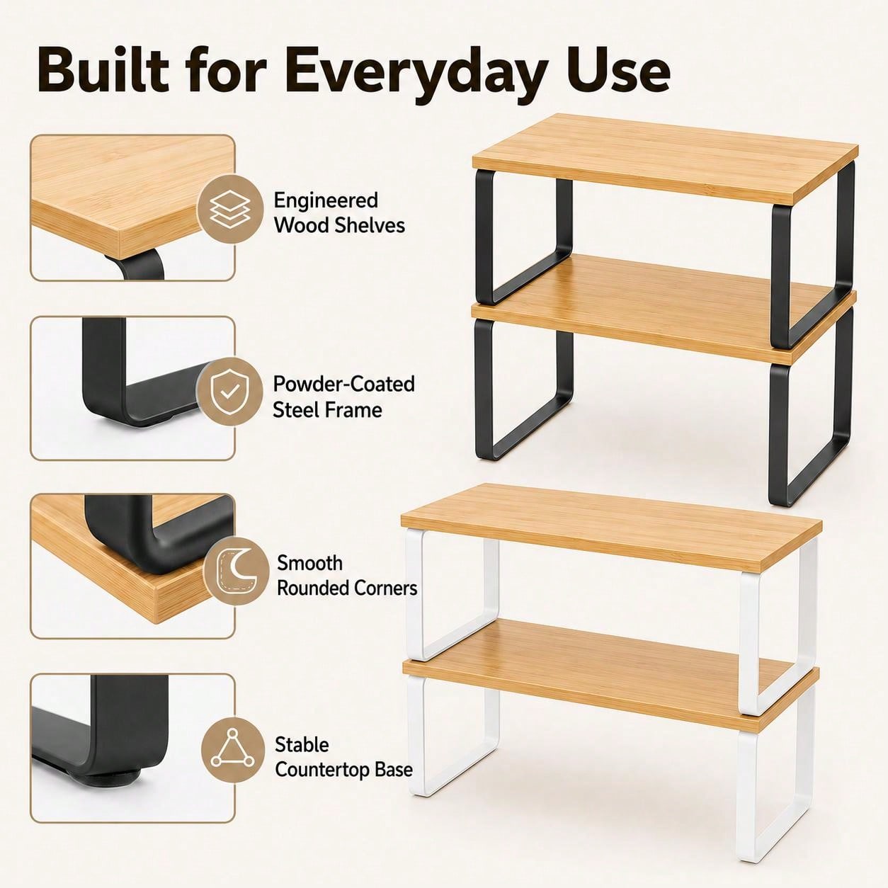 2pcs Cabinet Shelf Organizers, - đánh giá và giá Kitchen Appliances Cabinet